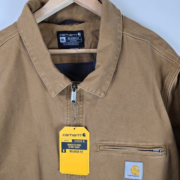 Carhartt Duck Detroit Rugged Flex 0J6306-M Workwear Jacket Men’s XXL Relaxed Fit - Picture 2 of 4